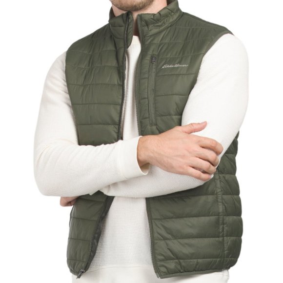 new EDDIE BAUER Baywood Packable Vest green 261mn
